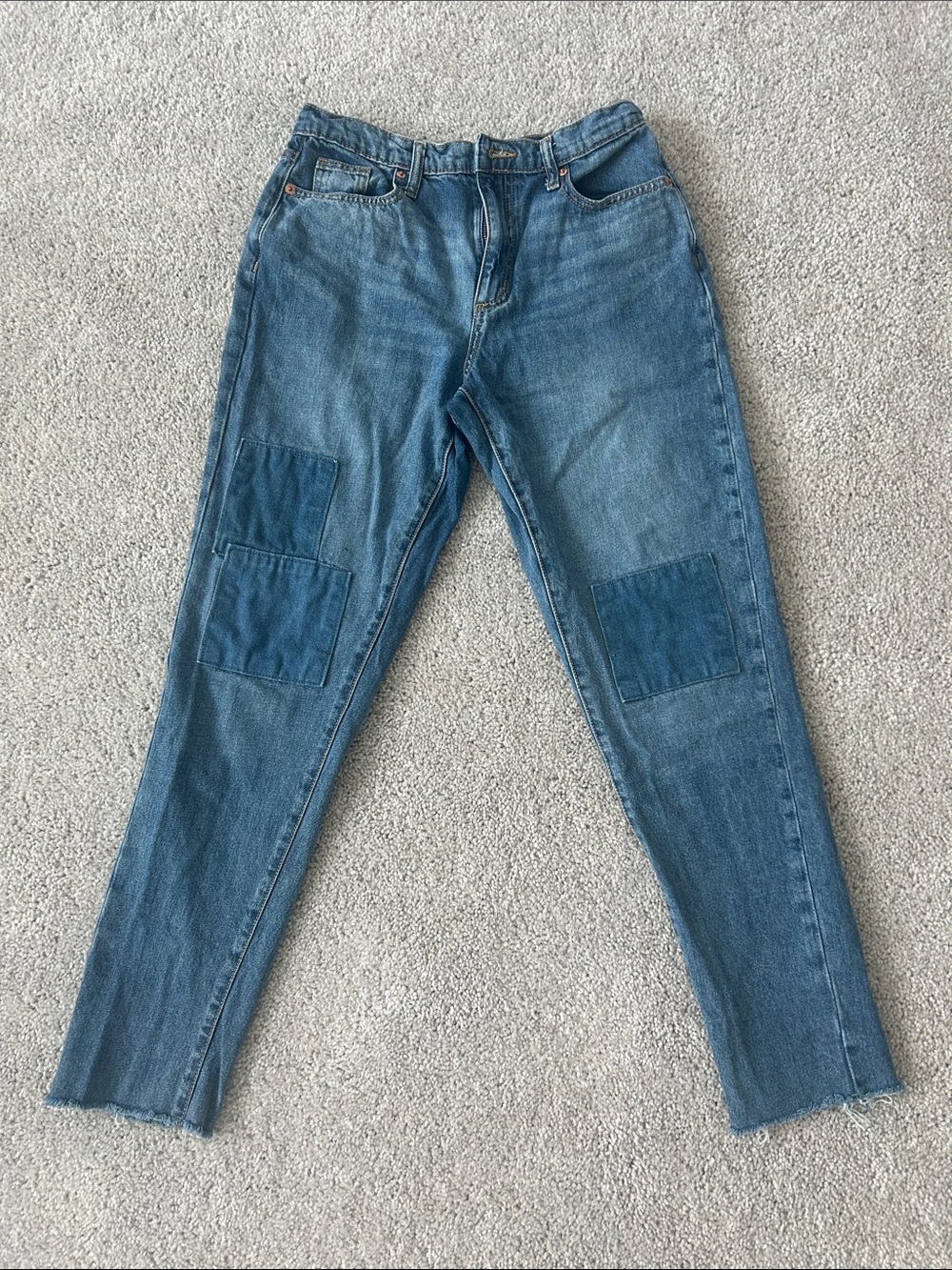 Universal Thread Blue Patch-Pocket Straight Leg Jeans